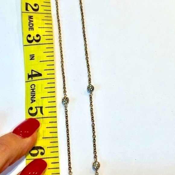 Gold vermeil 925 sterling silver crystal flower - Picture 5 of 6